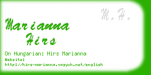 marianna hirs business card